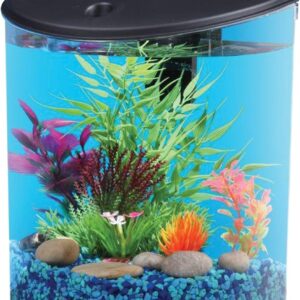 Koller Products AquaView 1.5-Gallon Fish Tank with LED Lighting and Power Filter