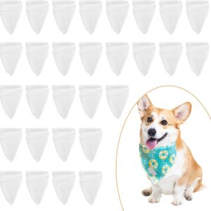 Lobamop 30 Pcs Sublimation Blank Pet Bandana Heat Transfer Washable DIY Triangle Dog Scarf Bibs Kerchief for Puppy Cats