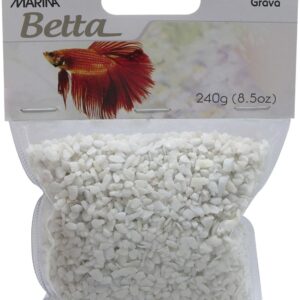 Marina Betta Aquarium Starter Kit, Gravel, White