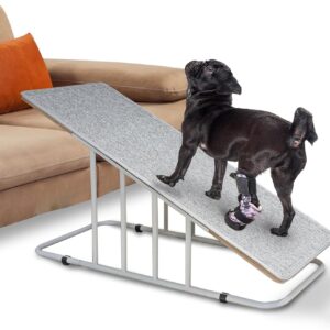 Meeyoview Dog Ramp for 22'' High Bed, Fixed Height Dog Stairs, Pet Ramp with Steel Frame and Anti-Slip Carpet, Pet Steps for Small Large Dogs and Cats(Large 22'' High)