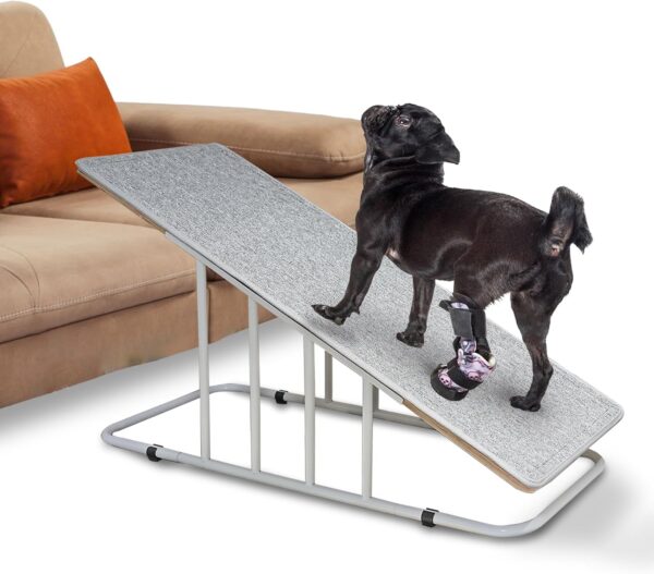 Meeyoview Dog Ramp for 22'' High Bed, Fixed Height Dog Stairs, Pet Ramp with Steel Frame and Anti-Slip Carpet, Pet Steps for Small Large Dogs and Cats(Large 22'' High)