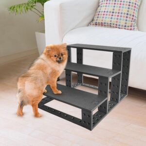 NAMSAN Dog Steps Dog Stairs 3-Steps Pet Stair for Bed Sofa Easy to Assemble Ramp for Dog/Cat