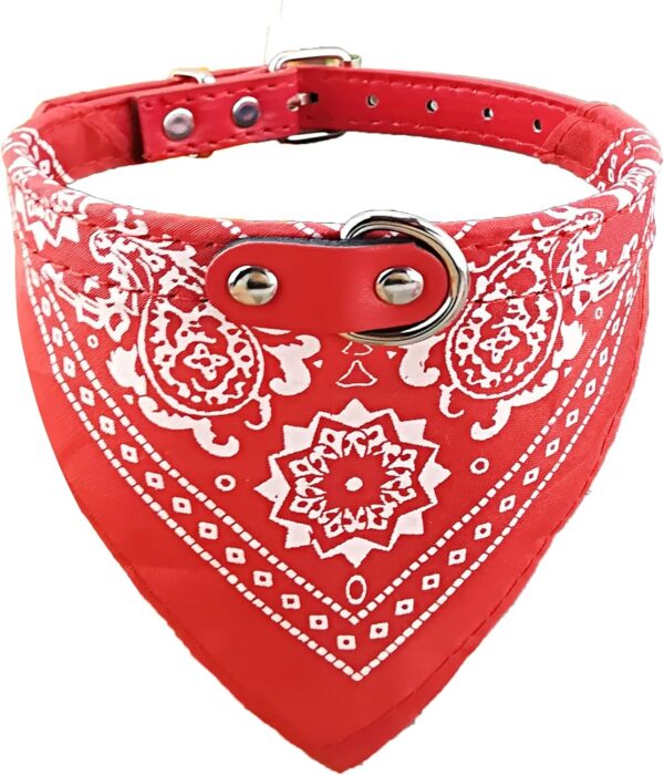 Newtensina Fashion Dog Bandana Collar Dog Collar Boy Medium Bandana Puppy Bandana with Collar for Dogs - Red - M