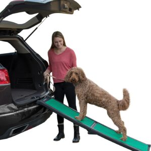 Pet Gear Travel Lite Ramp with supertraX Surface for Maximum Traction, 4 Models to Choose from, 66 in. Long, Supports 150-200 lbs, Find the Best Fit for Your Pet