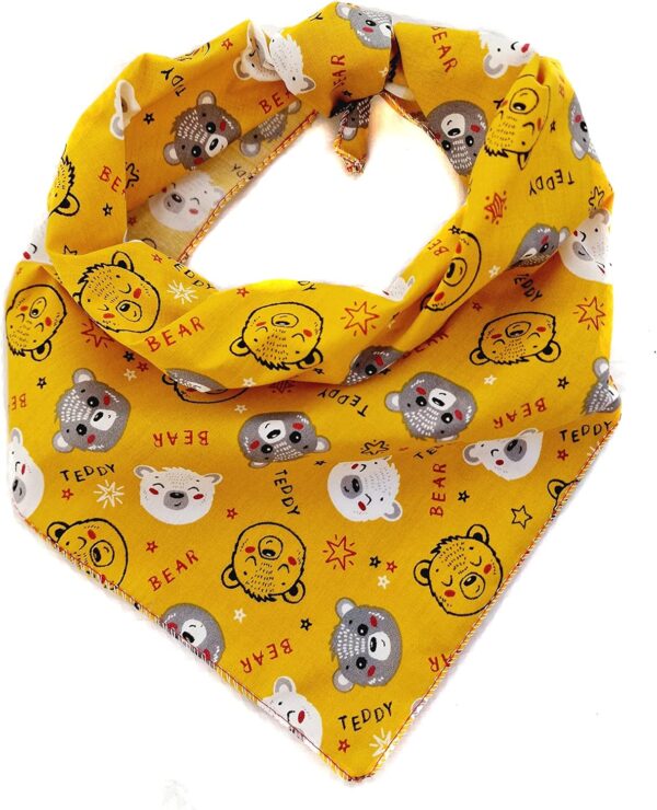 Pet Pooch Boutique Bear Hugs Dog Bandana Small/Medium size, yellow