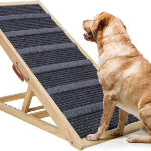 Pet Ramp/Dog Ramp/Car Ramp Folding Pet Ramp thickened, foldable, adjustable in multiple gears Suitable for pets with old dogs or knee problems not to bed or sofa too