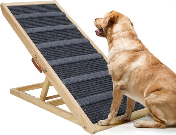 Pet Ramp/Dog Ramp/Car Ramp Folding Pet Ramp thickened, foldable, adjustable in multiple gears Suitable for pets with old dogs or knee problems not to bed or sofa too