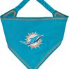 Pets First NFL Miami Dolphins TIE Bandana, Small/Medium. Dog Bandana Scarf Bib for Pet Cat Dog. The Ultimate Game-Day, Party Bandana