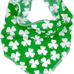 St Patricks Day Dog Bandana for Small and Large Dogs Shamrock Pet Accessory (L)