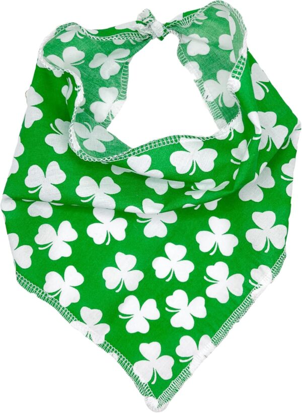 St Patricks Day Dog Bandana for Small and Large Dogs Shamrock Pet Accessory (L)