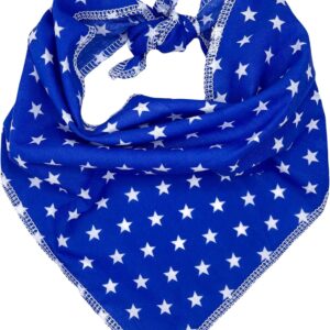 Star Dog Bandana Pet Accessory Tie Up Red Blue Dog Bandana for Small Medium Large Dogs (Blue, Small)