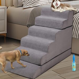 Tall Dog Stairs & Steps for High Beds 25-30 inches High, LitaiL 30inch 6 Steps Pet Stairs/Steps for High Beds Large Dogs, Non-Slip Dog Ramps for Small Dogs, for Older Dogs/Cats Injured