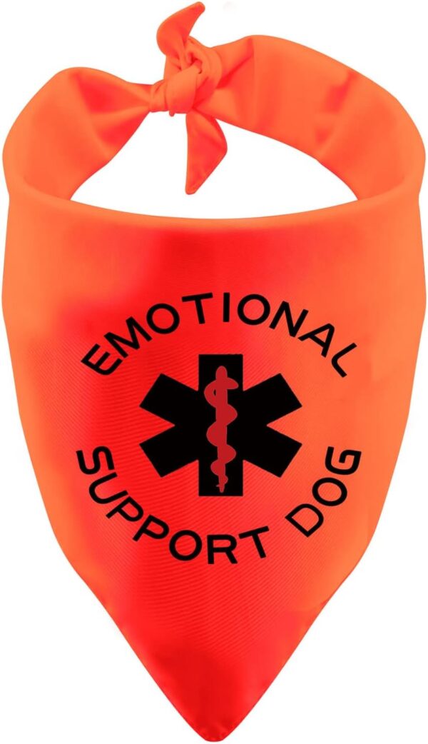 Therapy Service Dog Bandana Emotional Support Dog Dog Scarf Pet Birthday Gift(Emotional Support Dog)