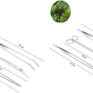 Yardwe 2pcs 3 1 Aquatic Plant Tools Fish Tank Tools Aquascaping Tools Straight Tweezer Plant Clippers Aquarium Aquatic Curved Scissor Plant Tweezers Scissors Succulents Elbow