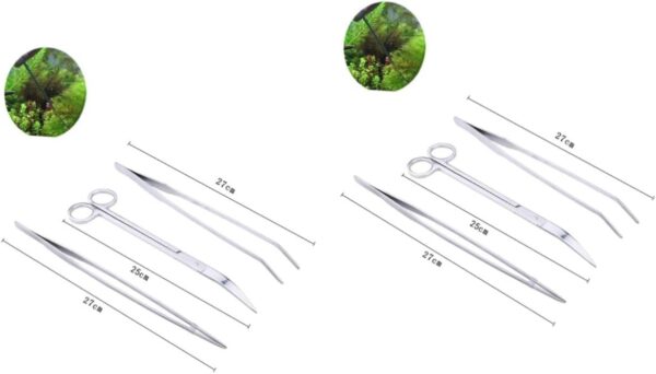 Yardwe 2pcs 3 1 Aquatic Plant Tools Fish Tank Tools Aquascaping Tools Straight Tweezer Plant Clippers Aquarium Aquatic Curved Scissor Plant Tweezers Scissors Succulents Elbow