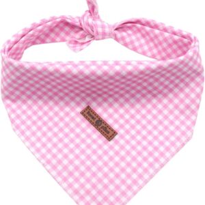 lionet paws Pink Cute Comfortable Cotton Dog Cat Bandana Triangle Scarf for Small Medium Large Dog Girl